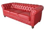 Classic Chesterfield Sofa Red