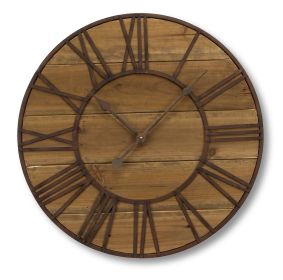 Rustic Roman Numeral Wall Clock 23.4"D