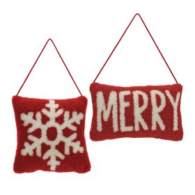 Plush Mini Pillow Ornament (Set of 2)