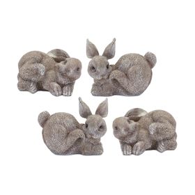 Stone Bunny Rabbit Figurine (Set of 4)