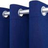 Blackout Curtains for Bedroom Pack of 2 Navy Blue 52 x 63 inch Window Hanging Panels Blind Off Grommet Curtains Thick Black Out Window Screen No Light