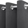 Blackout Curtains for Bedroom Pack of 2 Window Hanging Panels 52 x 84 inch Grey Blind Off Grommet Curtains Thick Black Out Window Screen No Light Drap