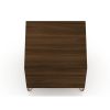 Manhattan Comfort Rockefeller 1.0 Mid-Century Modern 1-Drawer Nightstand in Brown