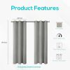 Blackout Curtains for Bedroom Pack of 2 Cool Silver Color 84 inch Long Blind Off Grommet Curtains Thick Black Out Window Screen No Light Drapes 42 x 8