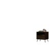 Manhattan Comfort Rockefeller 1.0 Mid-Century Modern 1-Drawer Nightstand in Brown