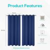 Blackout Curtains for Bedroom Pack of 2 Navy Blue 52 x84 inch Window Hanging Panels Blind Off Grommet Curtains Thick Black Out Window Screen No Light