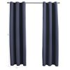 Blackout Curtains with Rings 2 pcs Anthracite 37"x95" Fabric